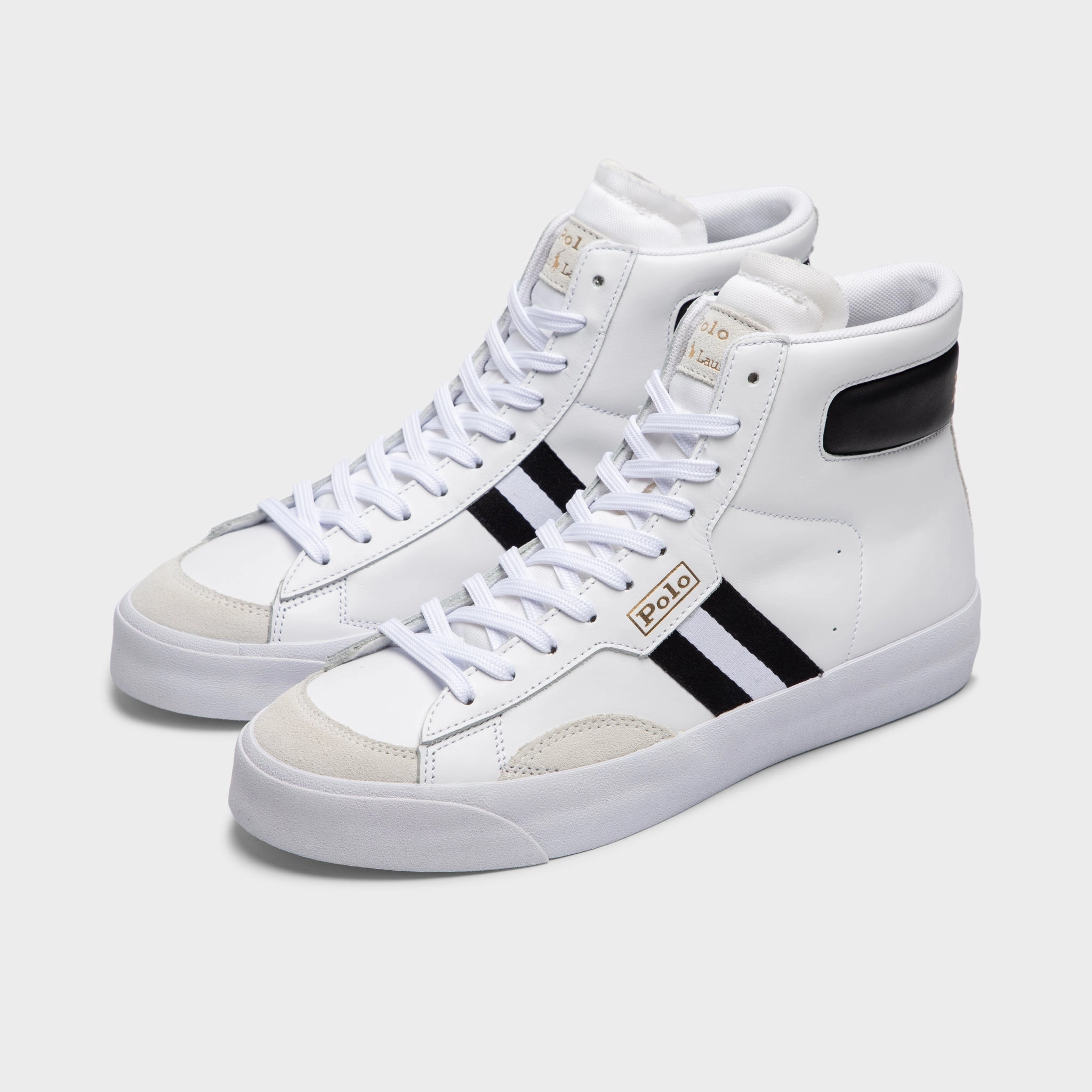 Indoor Use Comfort Heel Polo Ralph Lauren Gervin Mid White / Black