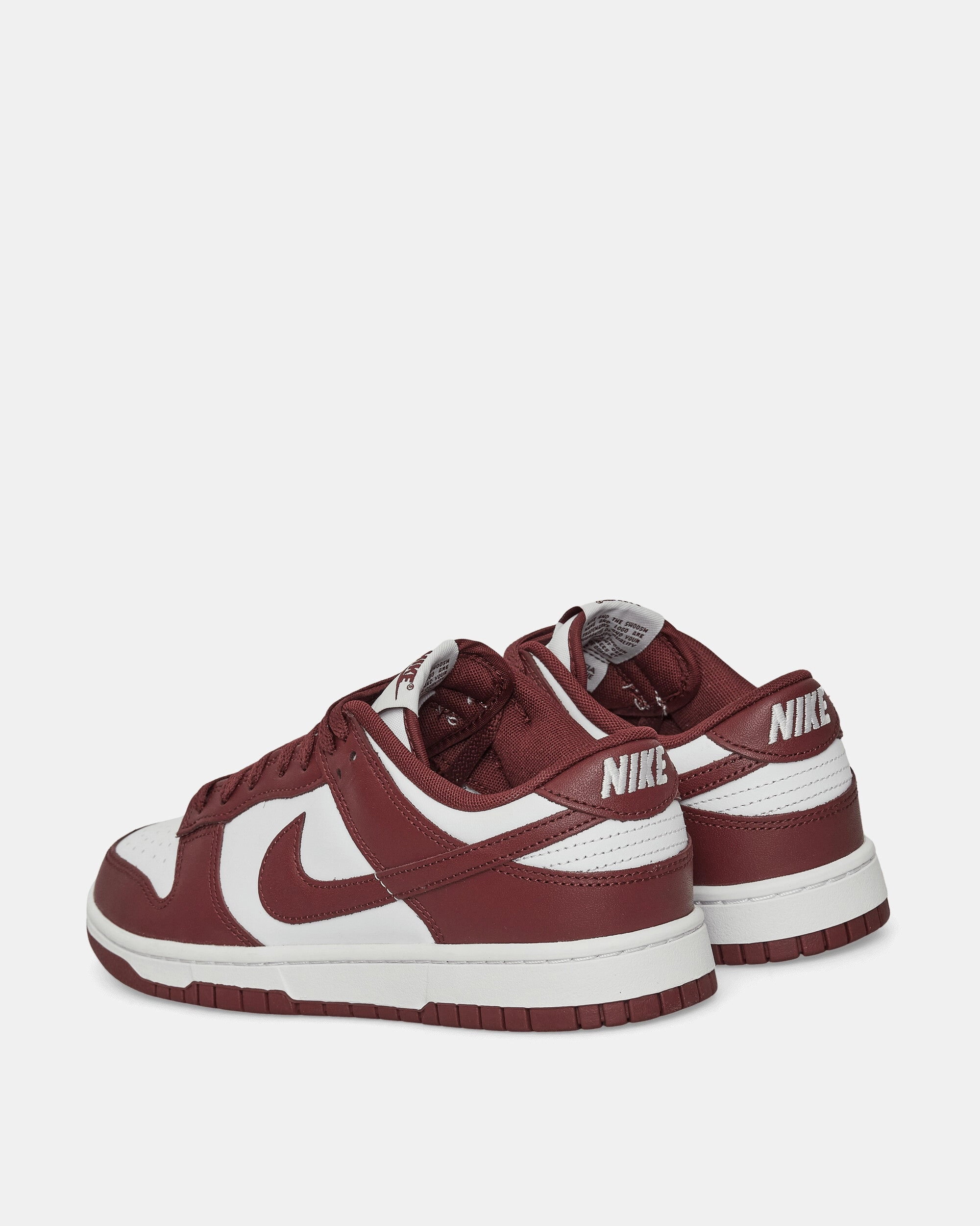 Kevlar Reinforced Thread Twist Free Motion Dunk Low Retro Sneakers White / Redwood
