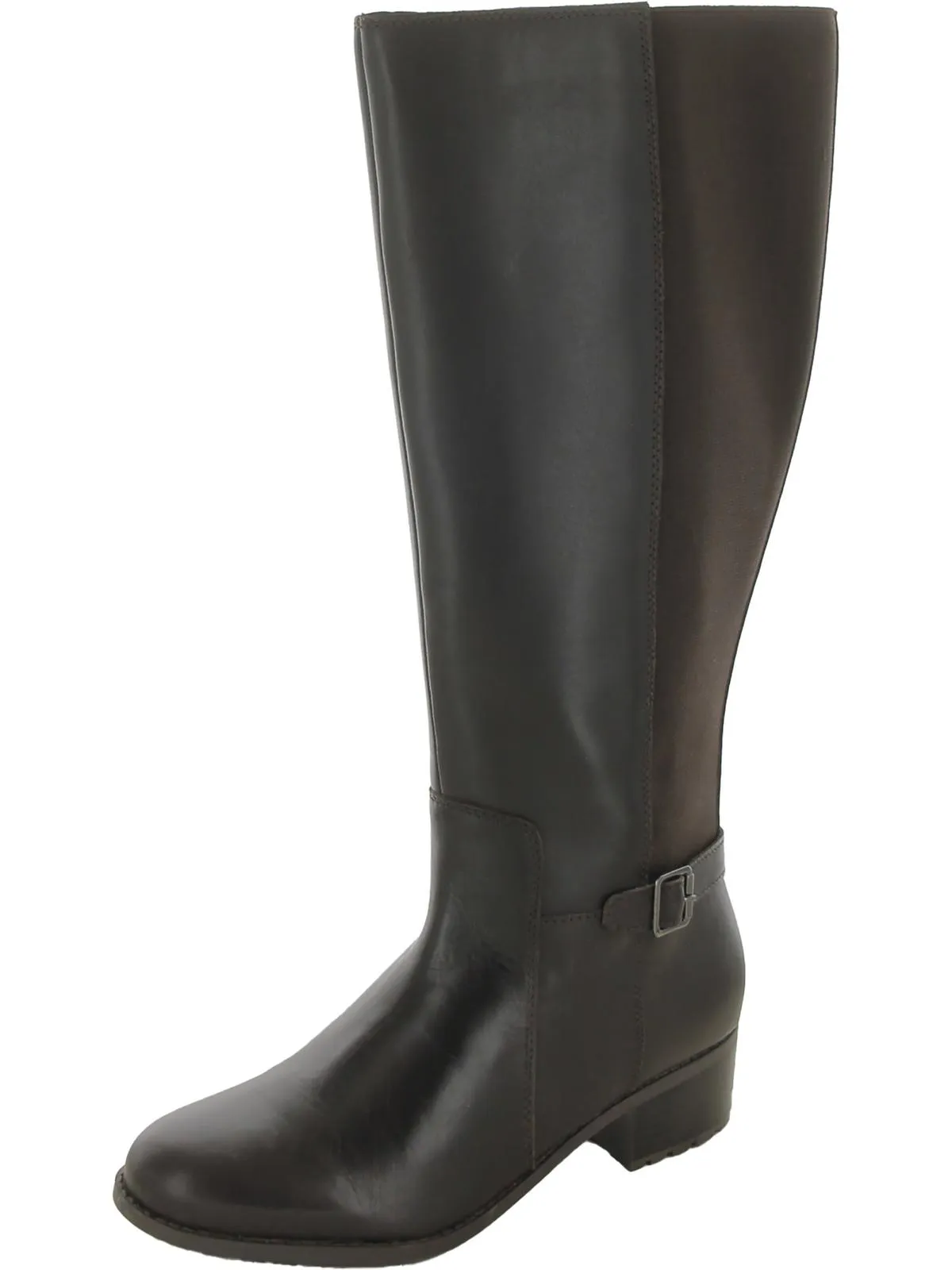 Chaza Womens Stretch Zipper Knee-High Boots Cushion Build Winter Protection