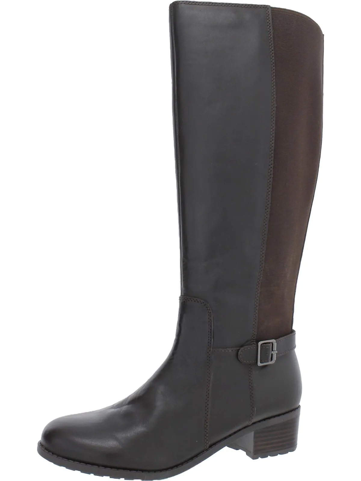 Chaza Womens Stretch Zipper Knee-High Boots RubberOutsole
