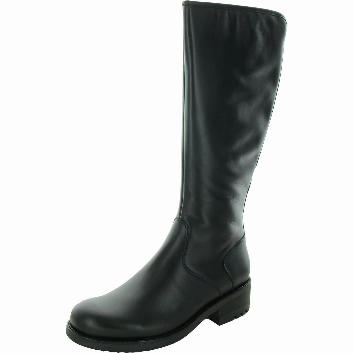 Huxley Womens Zipper Leather Knee-High Boots Feather Light Rough Terrain Wide Range