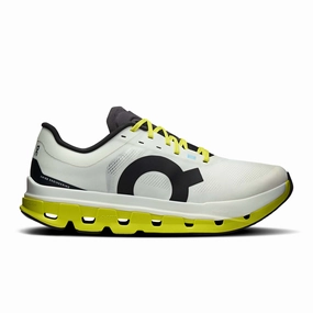 On | Men's Cloudflow 5 Running Shoes - White/Lime running in a lagoon area shoes anti - slip - design shoes