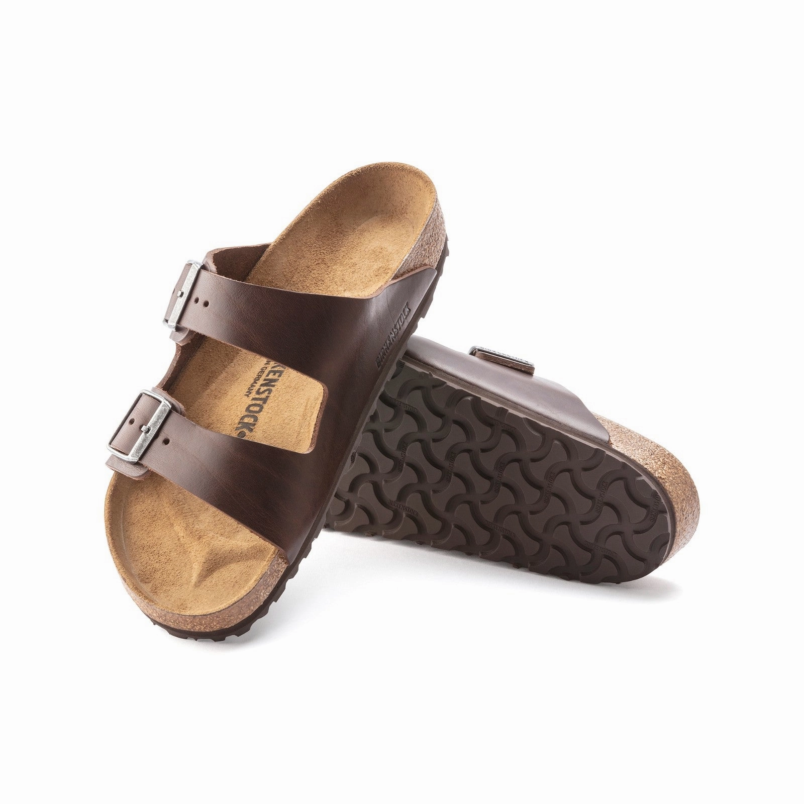 Birkenstock Arizona Grip Leather (Vintage Wood Roast) Men's Sandals 1023117 1023117 Kick Style