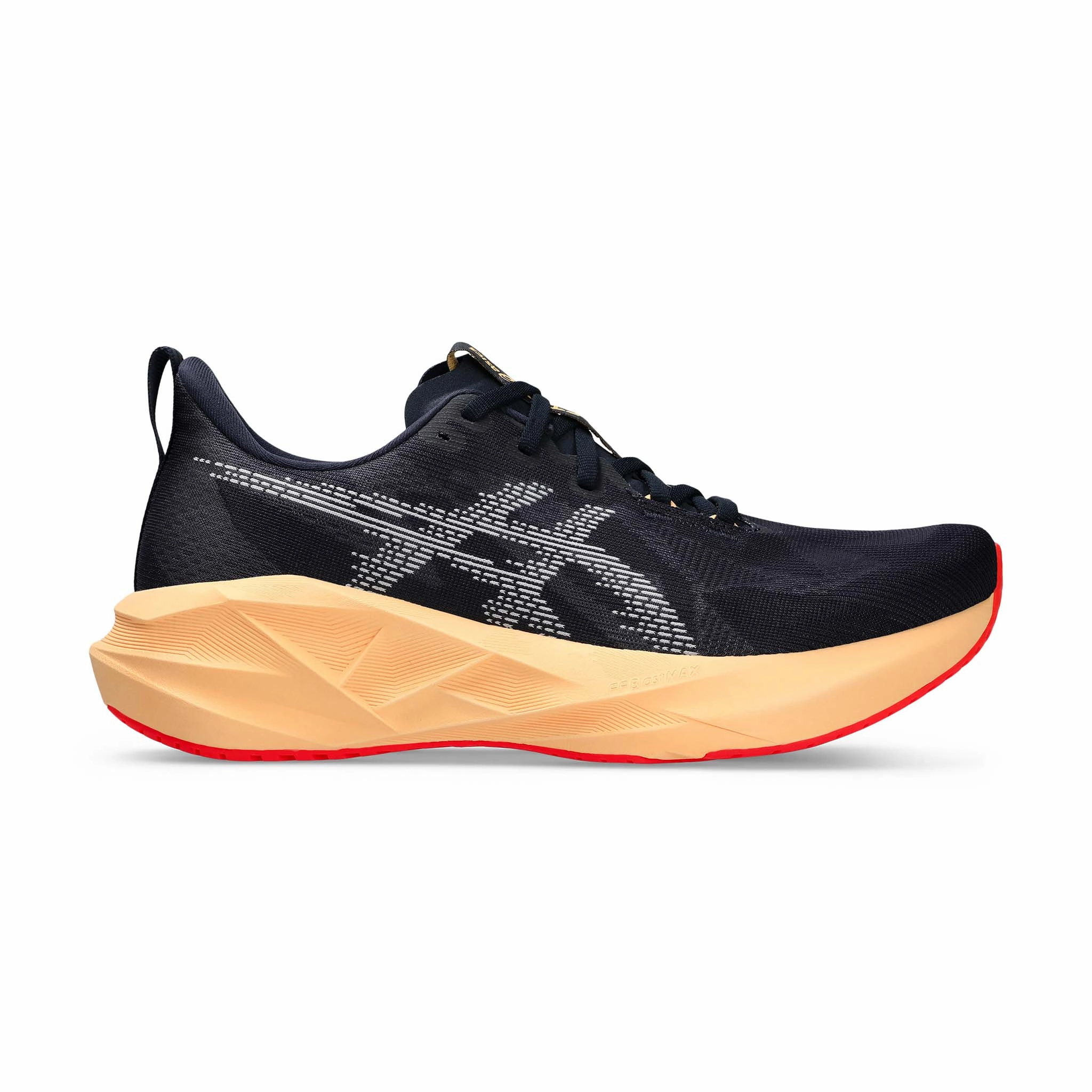 ASICS | Men's Novablast 5 Running Shoes - Midnight/Orange soft - sole shoes orthotic - friendly shoes