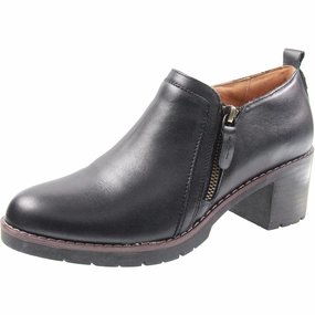 Durable Sole Cosa Womens Zipper Leather Ankle Boots