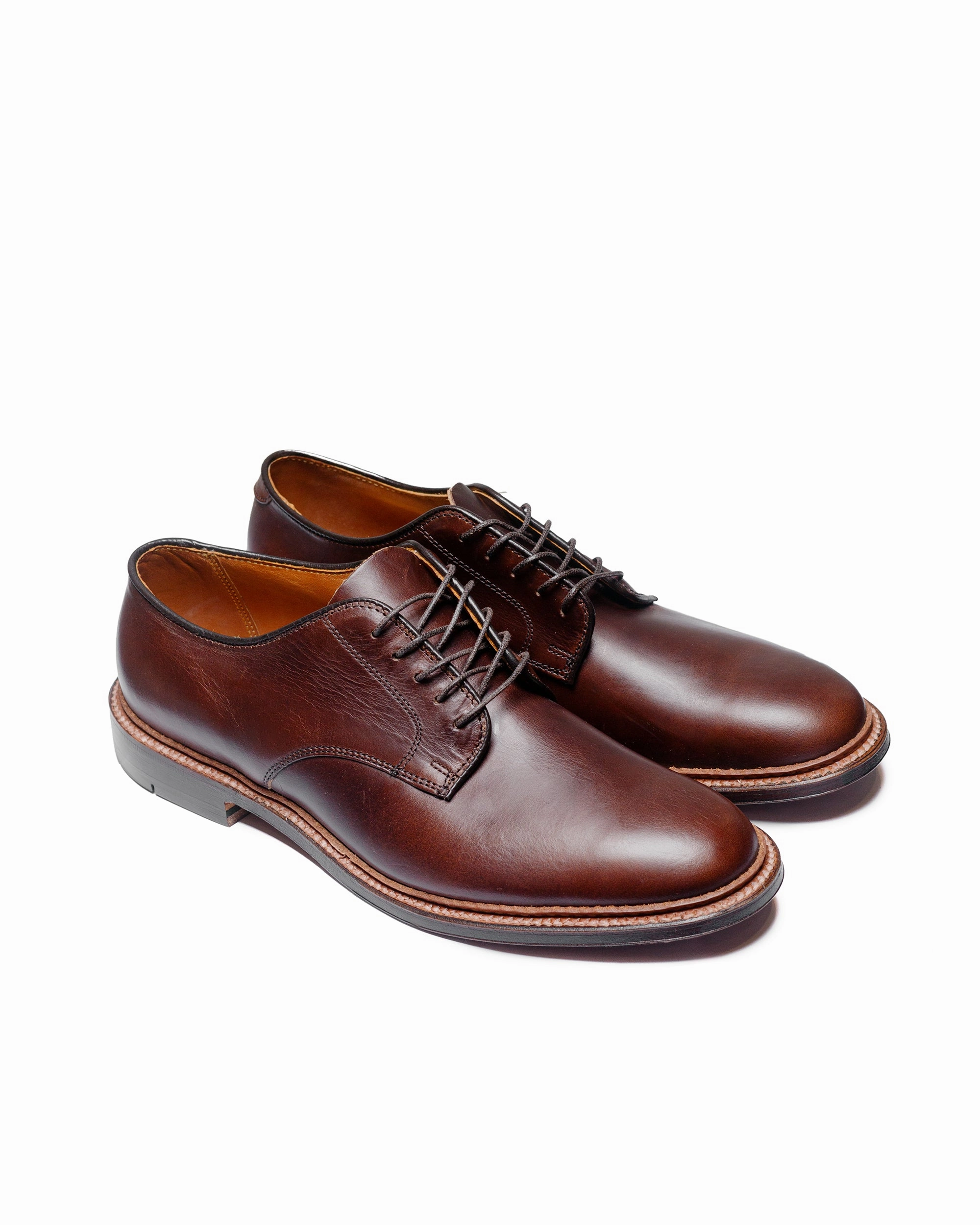 Gloss Finish Cyber Mode Alden Plain Toe Blucher Unlined Brown Chromexcel 29364F