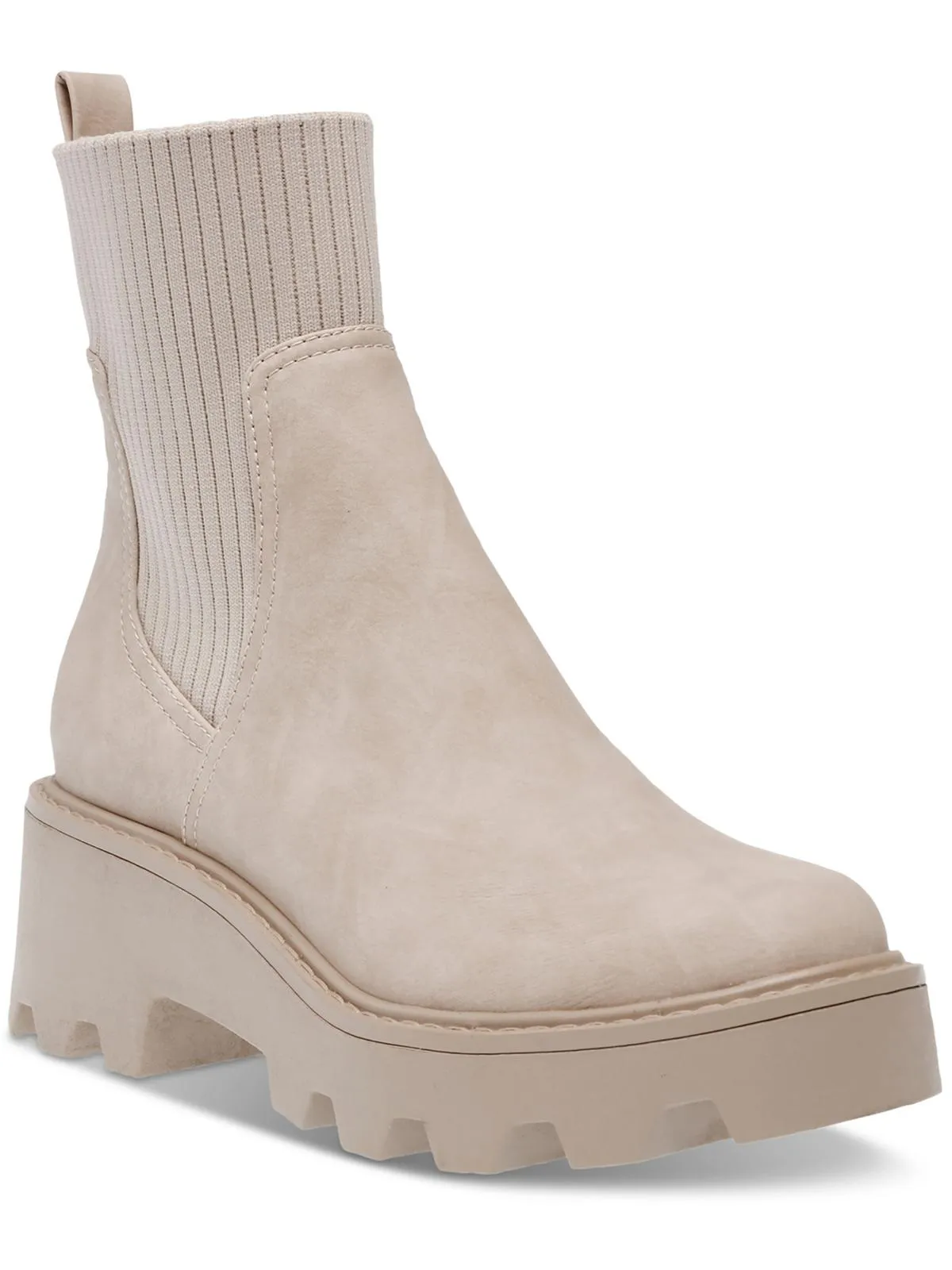 Seamless Comfort Remote Hiking Villa Womens Faux Leather Block Heel Mid-Calf Boots