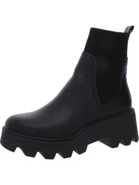 Slip Resistant Adventure Seeker Soft Touch Villa Womens Faux Leather Block Heel Mid-Calf Boots