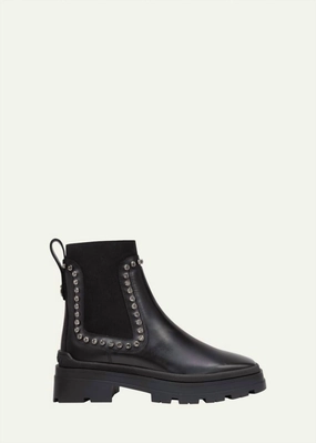 Crystal Embellished Boot In Black Insulated Rural Traveler Deep Black