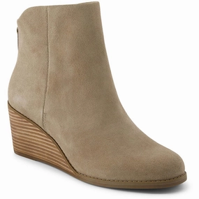 Premium Cushion Casey Womens Zipper Leather Wedge Boots