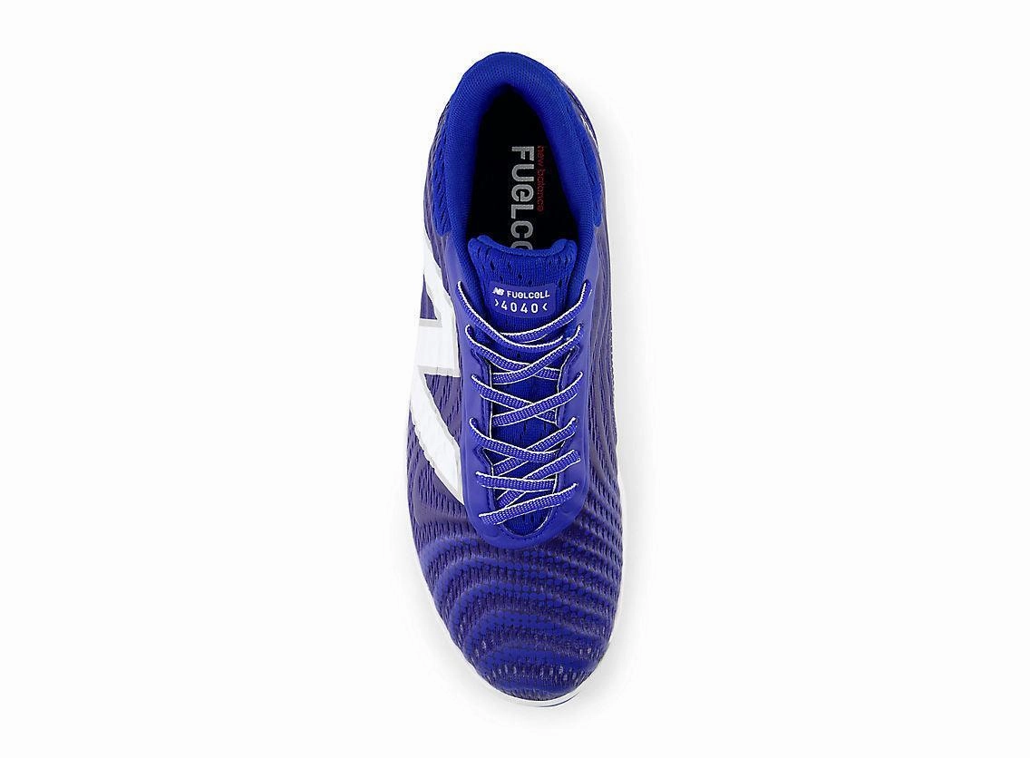 New Balance Men's FuelCell 4040 V7 Molded Baseball Cleats - Team Royal / White - PL4040B7 textured shoes