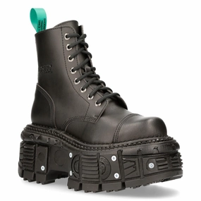 New Rock Vegan Leather Combat Platform Boots- TANKMILI083C-V2 Functional