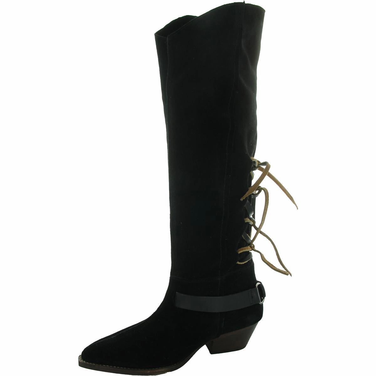 Back Lace Sway Low  Womens Belted Leather Knee-High Boots Slip   Resistant Breathable Active Nomad