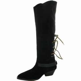 Back Lace Sway Low  Womens Belted Leather Knee-High Boots Slip   Resistant Breathable Active Nomad