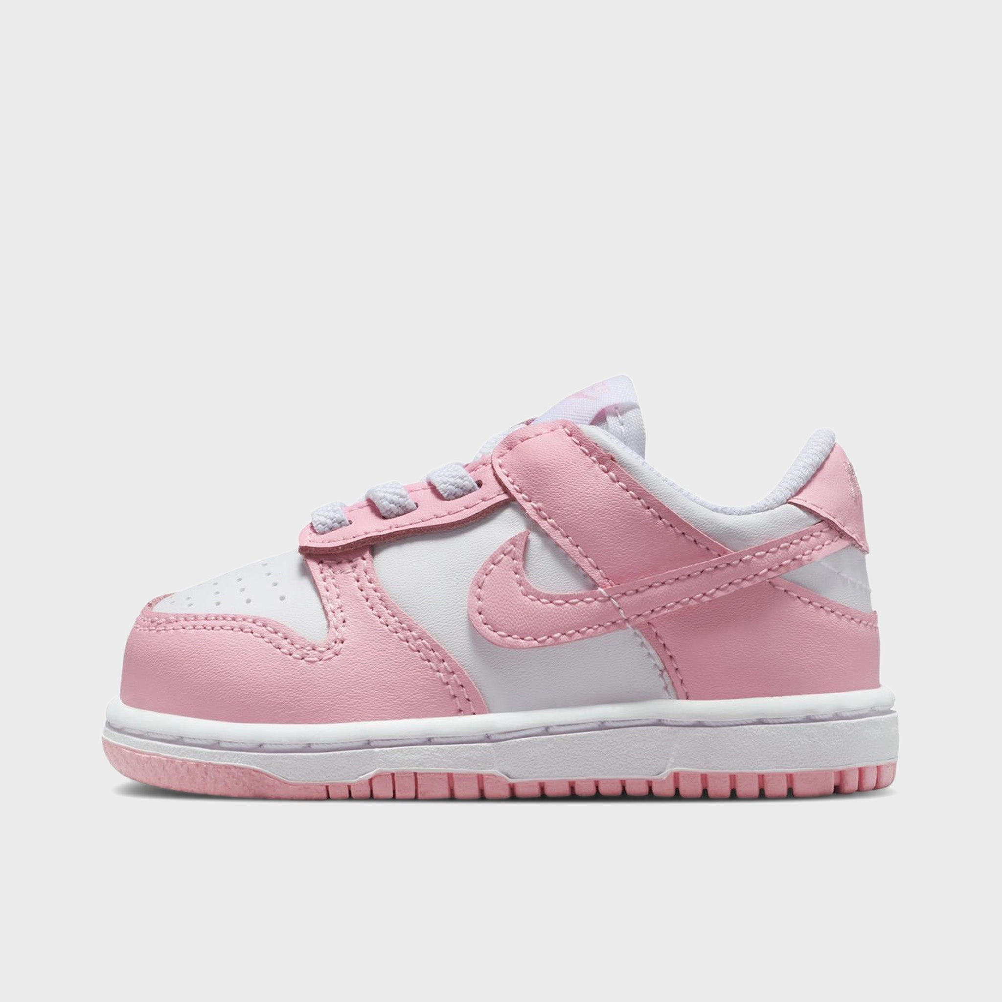 Nike Dunk Low TD White / Medium Soft Pink - White Ventilated Upper Material NonMarkingOutsole