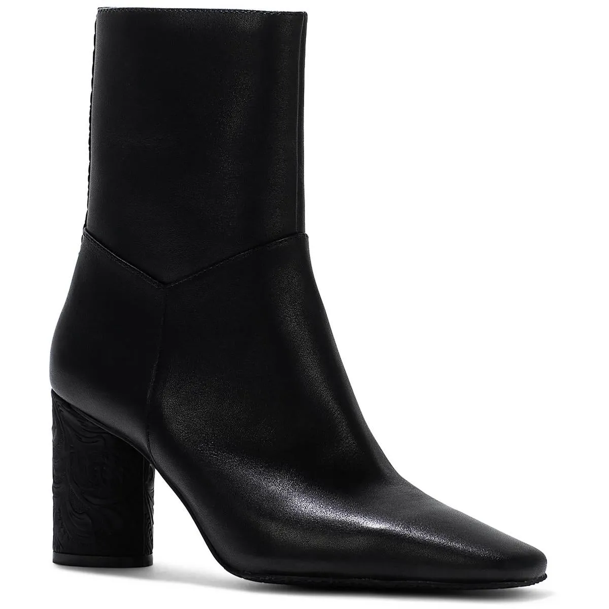 Comfort Fit Hinda Womens Snake Print Embossed Ankle Boots