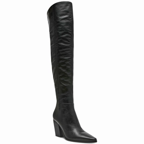 High Traction Rainy Days Bramble Womens Block Heel Leather Over-The-Knee Boots