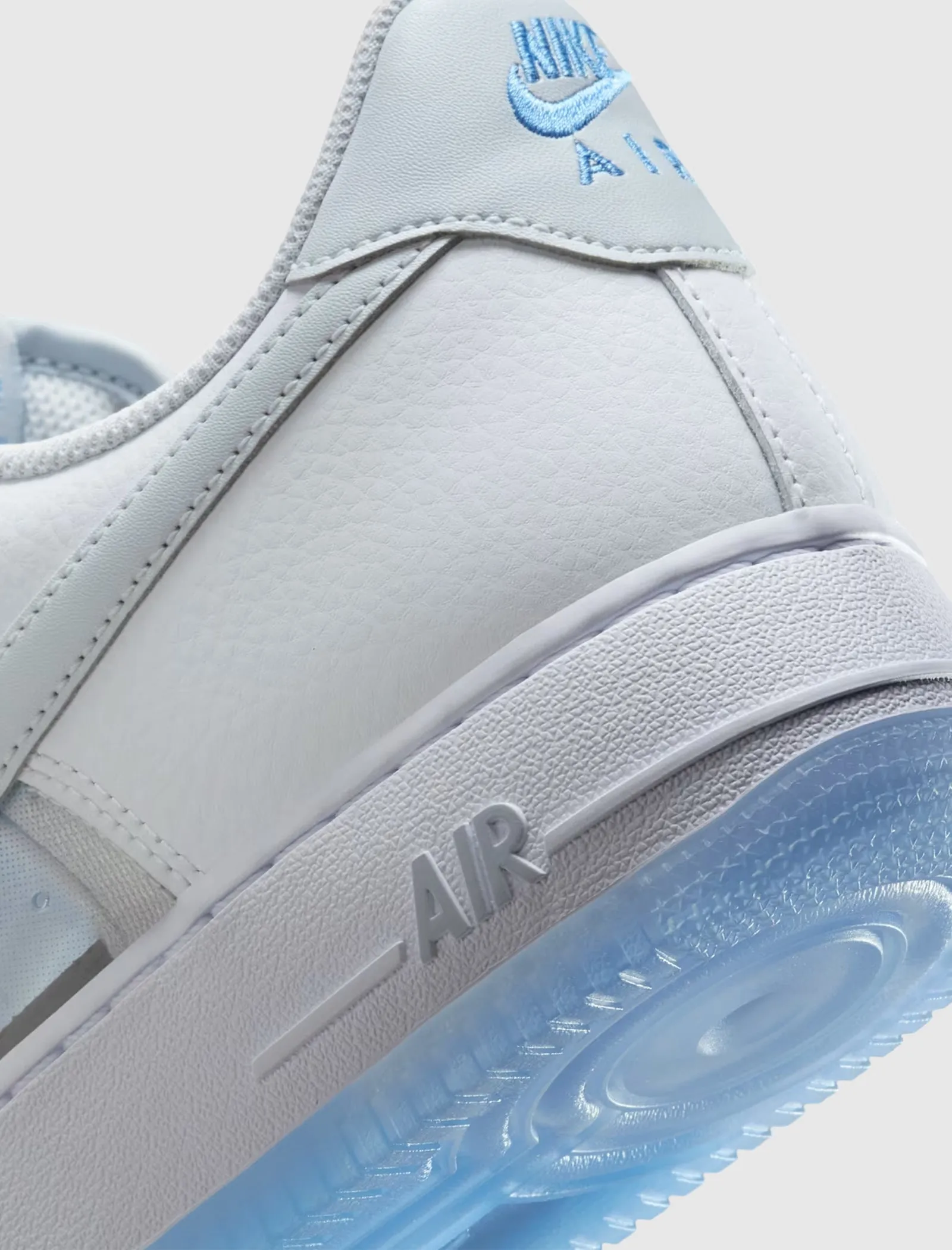 Memory Foam Airport Travel Flexible Fit AIR FORCE 1 "CLEAR"