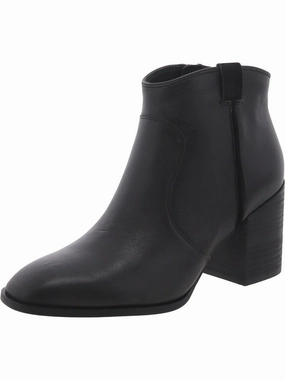 Regan Womens Leather Square Toe Booties Comfortable backstay Hard Ground
