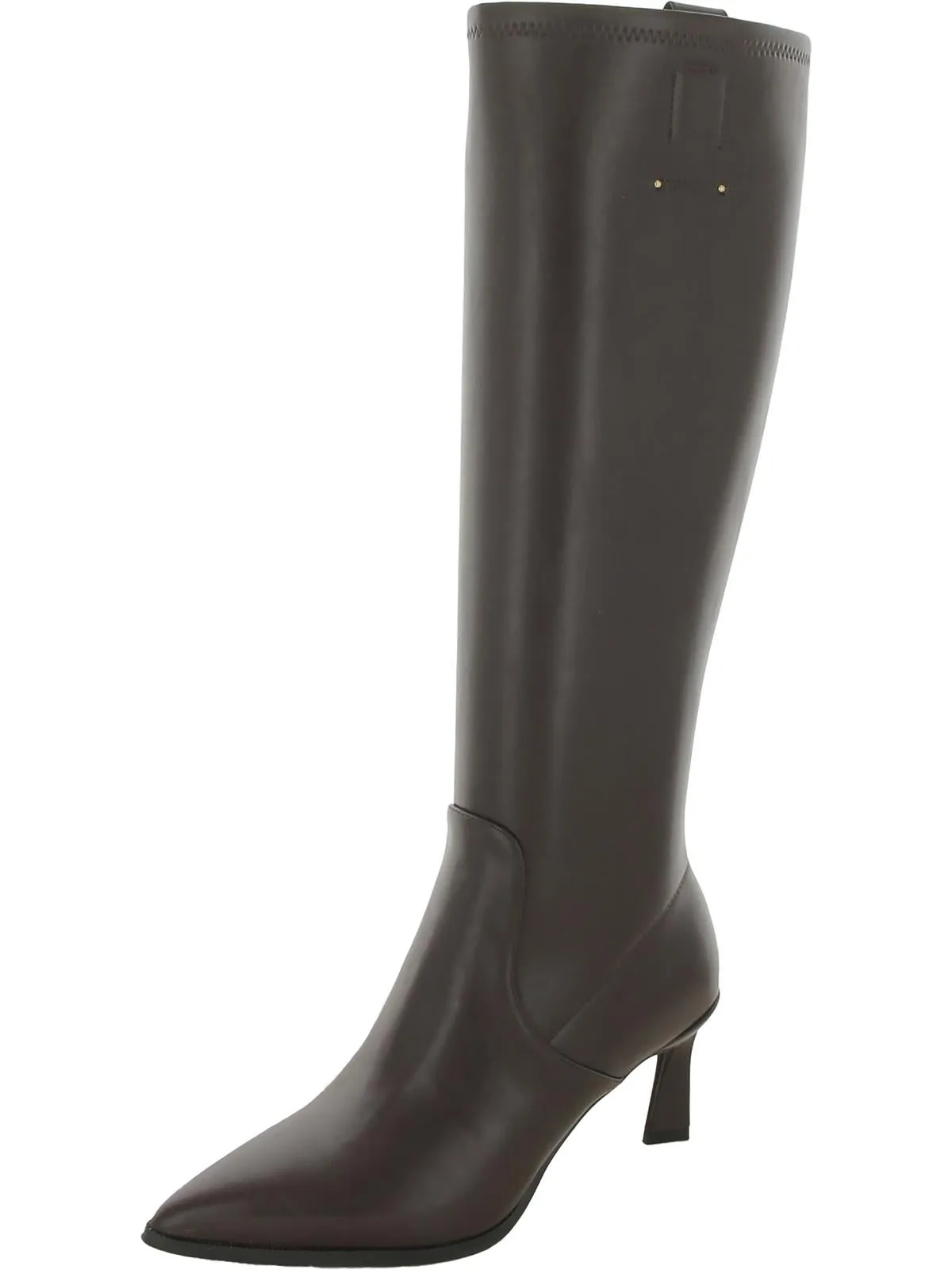 Rough texture Luxury Edge Daytona Womens Faux Leather Heels Knee-High Boots