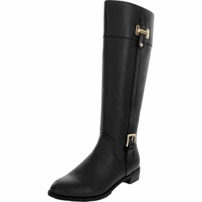 Deliee 2 Womens Zipper Round Toe Riding Boots Cushioned Step Work Commute