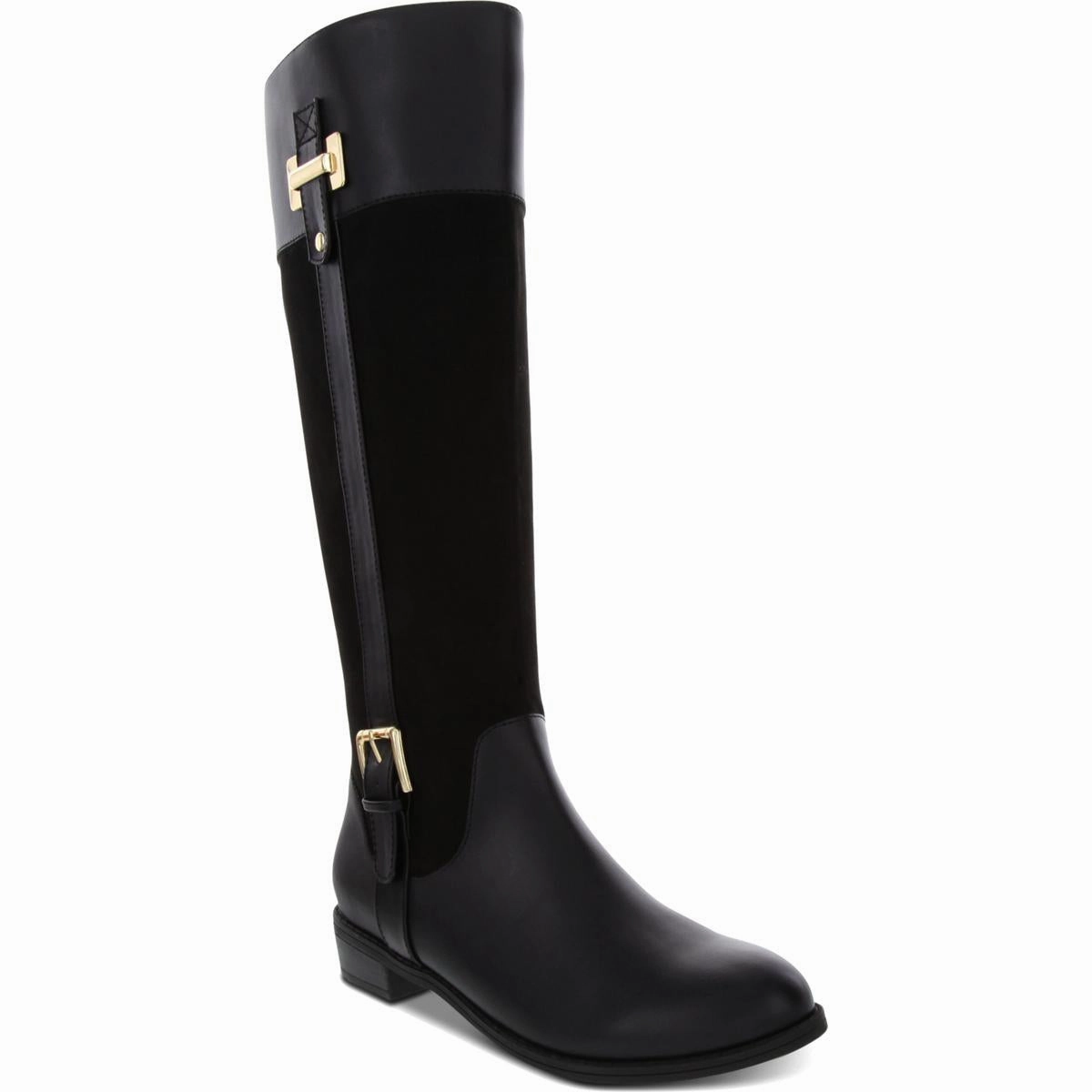 Deliee 2 Womens Zipper Round Toe Riding Boots Flexible Frame Rural Traveler