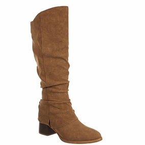Delilah Womens Faux Suede Wide Calf Knee-High Boots Padded Interior Work Commute