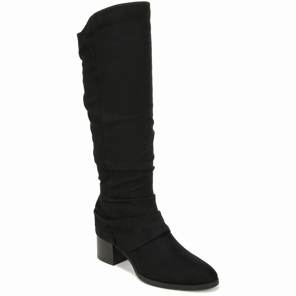 Delilah Womens Faux Suede Wide Calf Knee-High Boots High Traction Mountain Climber Brown Earth