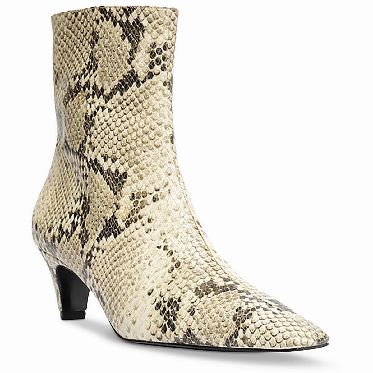 Multi Surface Dellia Womens Snake Print Leather Mid-Calf Boots