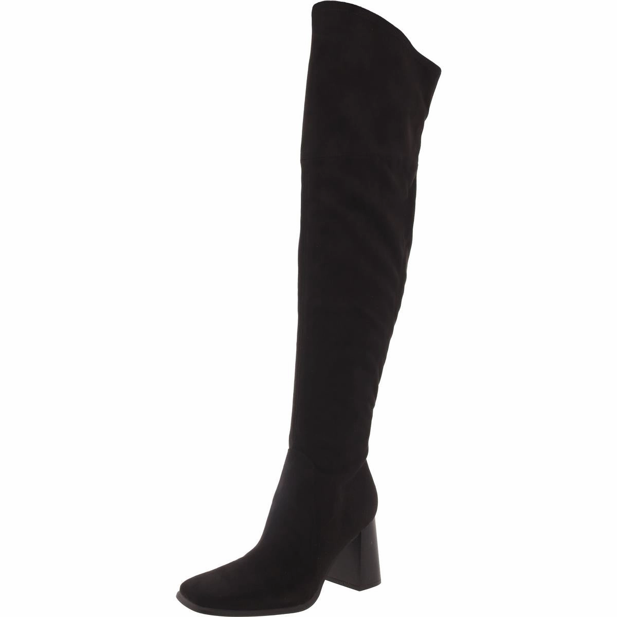 Ankle Lock Easy to Wear Denki Womens Zipper Faux Suede Over-The-Knee Boots