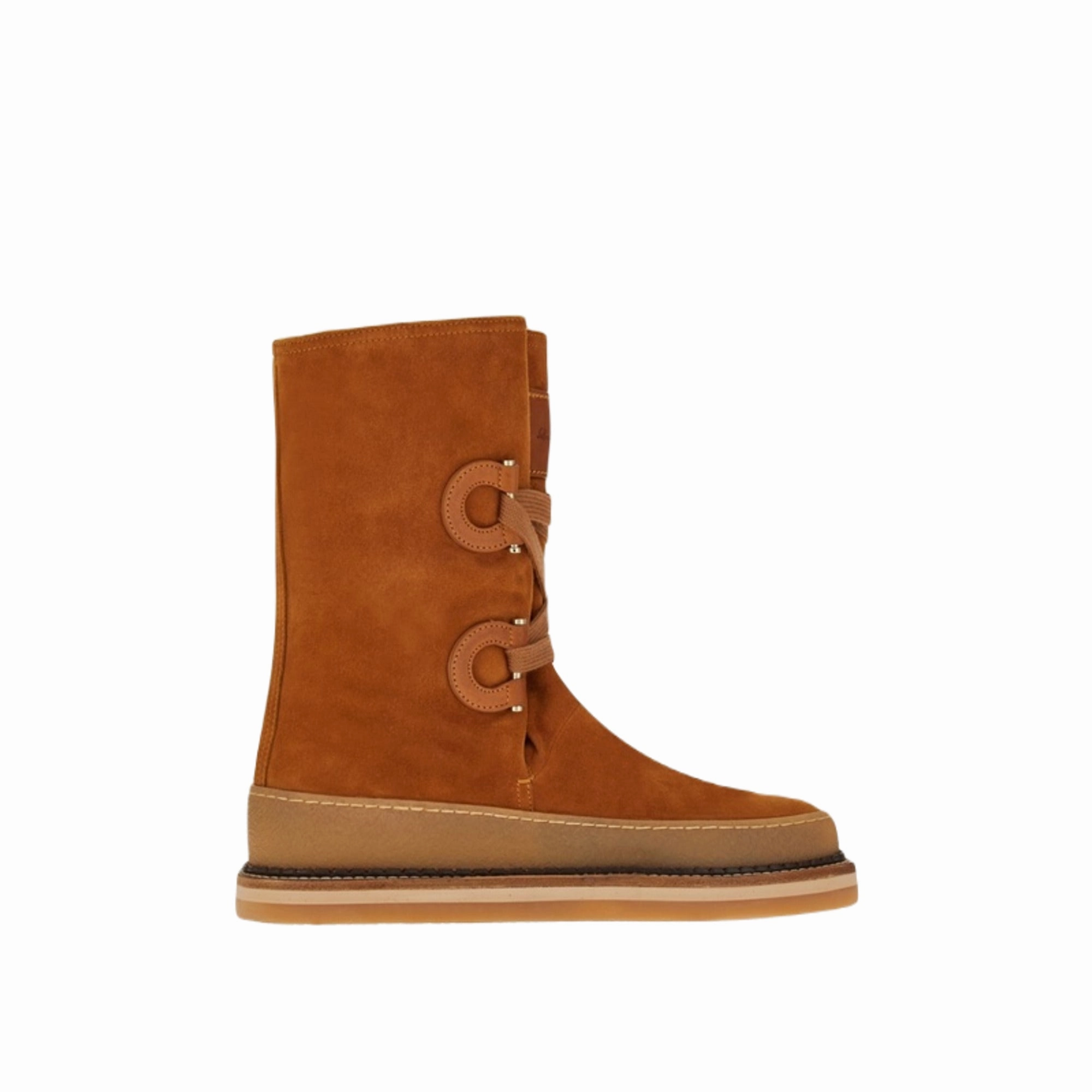 Ferragamo Celeno Women's Boots Brown Silver Glow