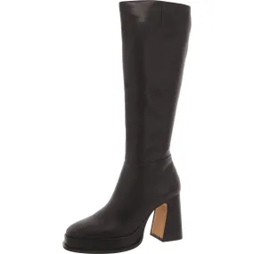Mud Resistant Functional Minimalist Dextra Womens Block Heel Tall Over-The-Knee Boots