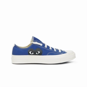 Active Lifestyle Converse x Comme des Gar?ons PLAY Chuck '70 All Star Low (Blue Quartz/Egret/Black) Men's Shoes AZ-K121-001-2