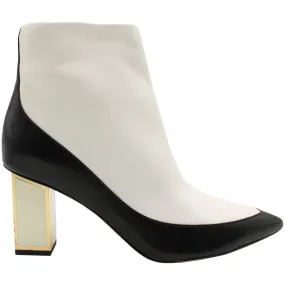 Premium Quality Diane Von Furstenberg Cainta Ankle Boots in White Leather