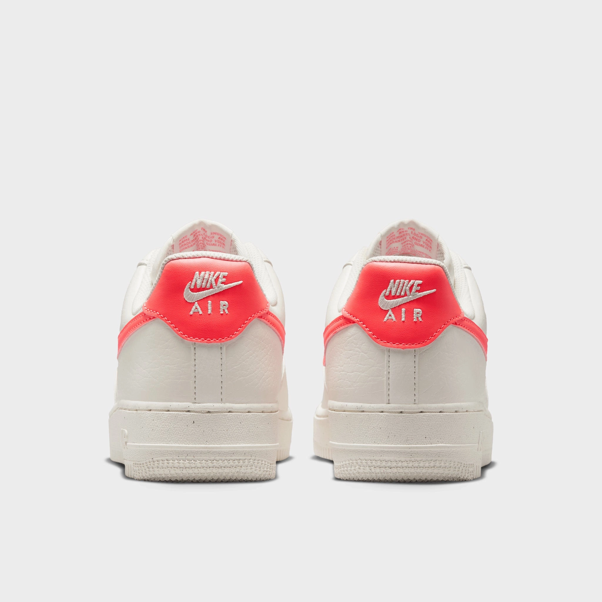 Thermoplastic Heel Clips Nike Women's Air Force 1 '07 Next Nature Sail / Sail -  Hot Lava