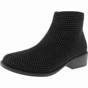 Breathable Rural Traveler Womens Embellished Faux Suede Ankle Boots