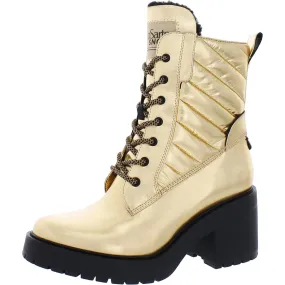 Dizzy 2 Womens Faux Fur Lined Round Toe Combat & Lace-up Boots Smooth Style