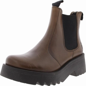 Cushion Collar Womens Faux Leather Ankle Boots