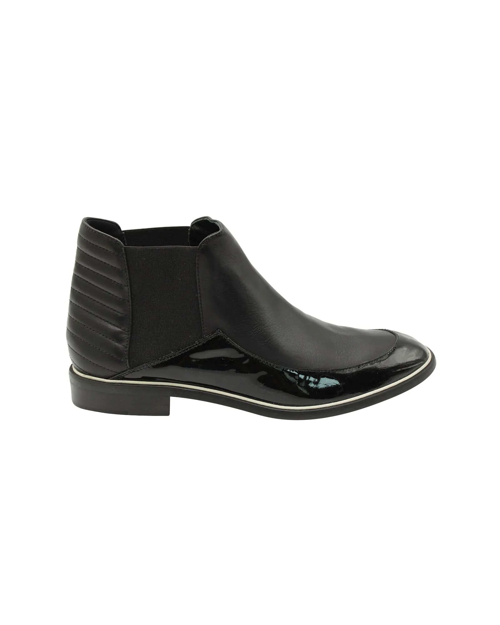 Nicholas Kirkwood Quilted Ankle Boots in Black Leather Comfort Gusset
