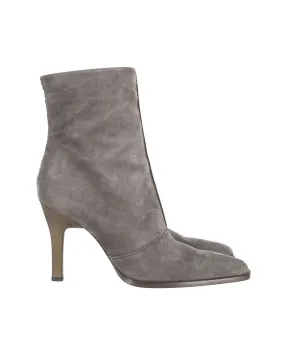 Durable Shell Outdoor Trek Wear resistant Tod's High Heeled Ankle Boots in Moss Green Suede