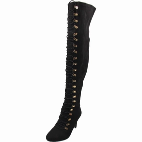 BHFO Womens Lace-Up Manmade Over-The-Knee Boots Rugged Built Adventure Journey