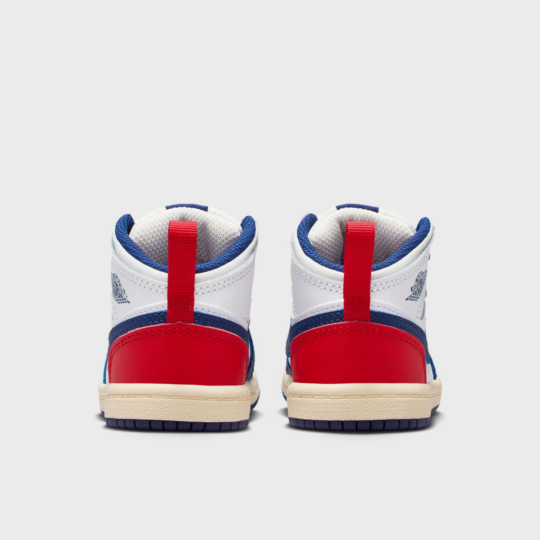 Jordan 1 Mid TD White / Deep Royal Blue - University Red High Rise