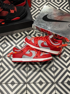 Dunk Low Off-White University Red (Taille 44,5) Shock Vibe