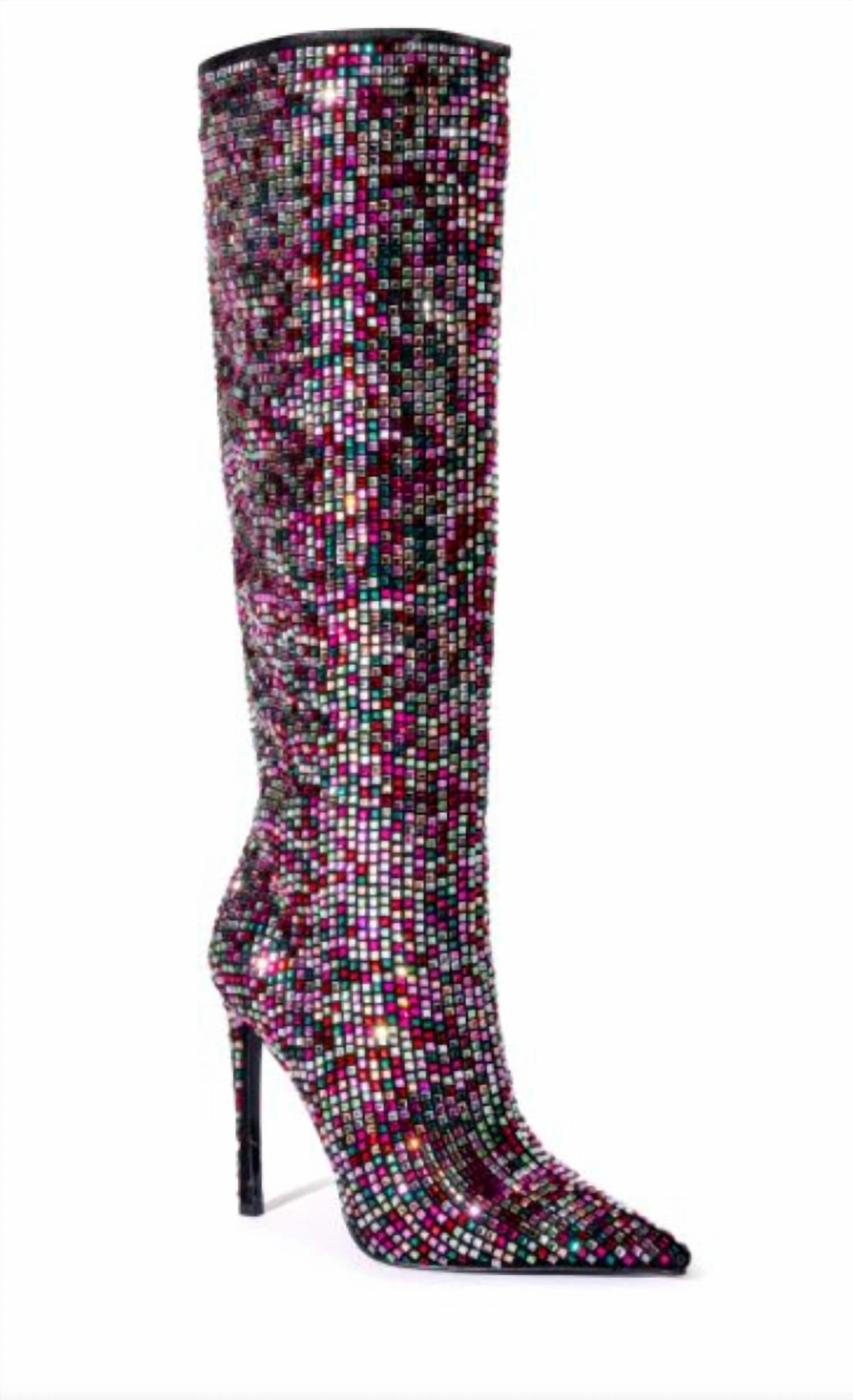 Grippy Outsole Snowy Path Neutral Tone Women's Izzy Embellished Boot In Pink Multi