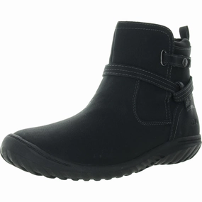 Womens Zipper Faux Leather Booties Stable Fit Rugged Built Mountain Climber