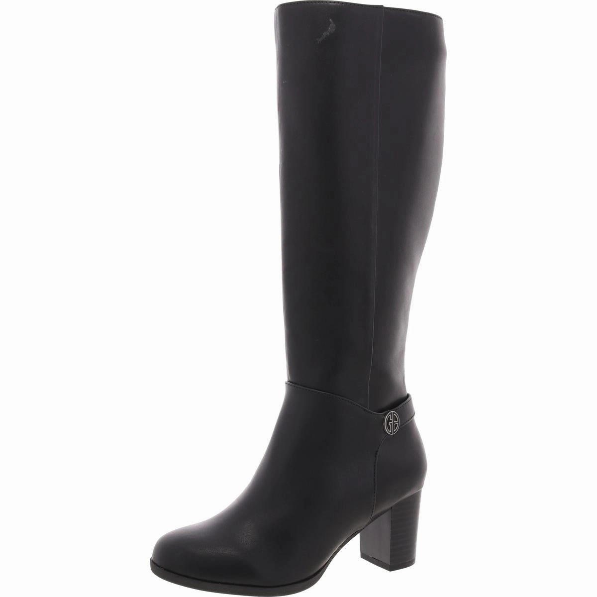 Minimalist Appeal Low Ankle Style Adonnys Womens Zipper Manmade Knee-High Boots