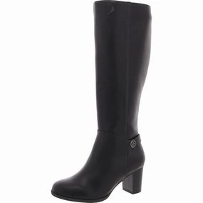 Adonnys Womens Zipper Manmade Knee-High Boots Rugged Built City Walking