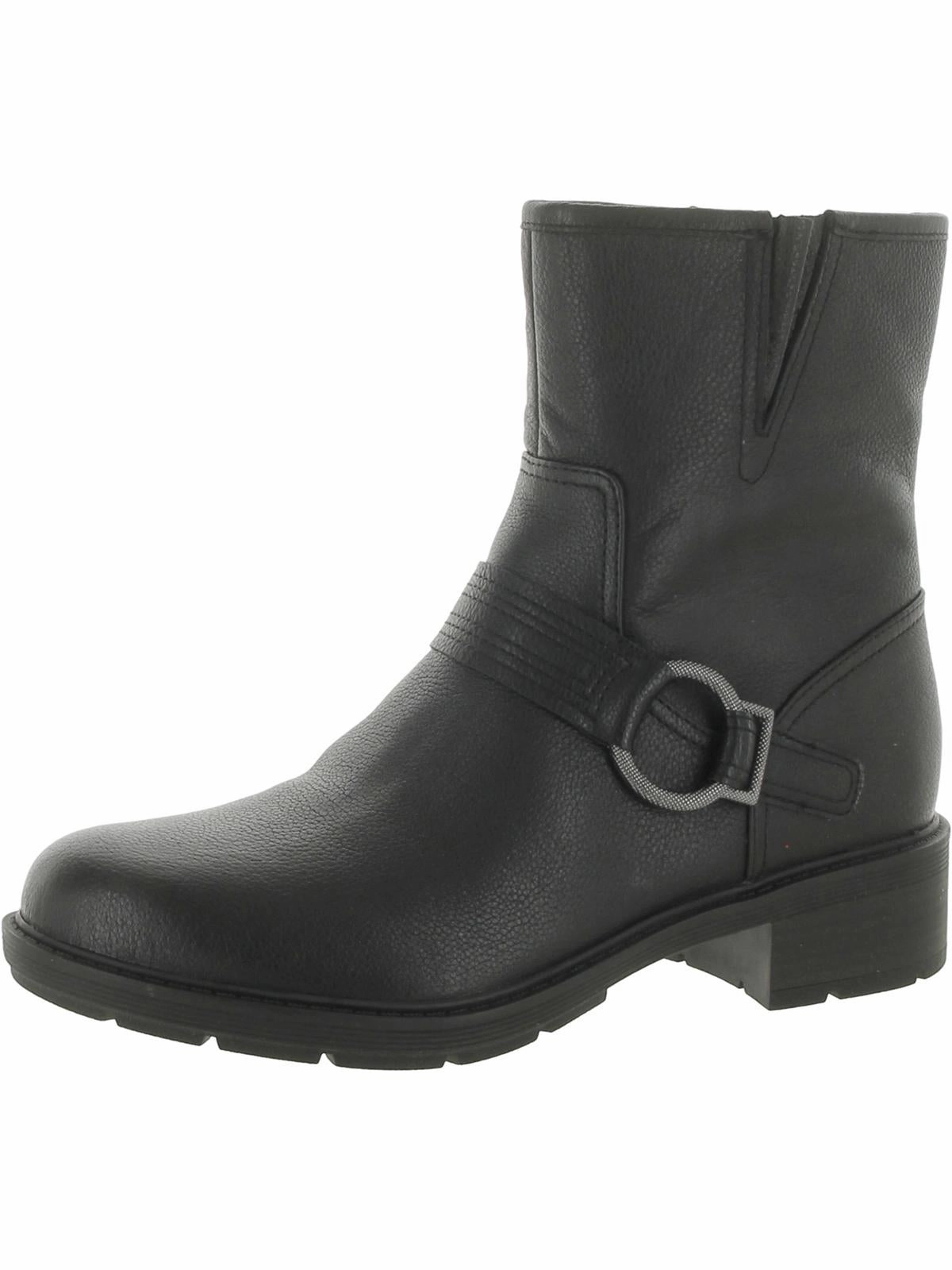 soft fit Scandi Cool Hearth Cross Womens Leather Round Toe Ankle Boots