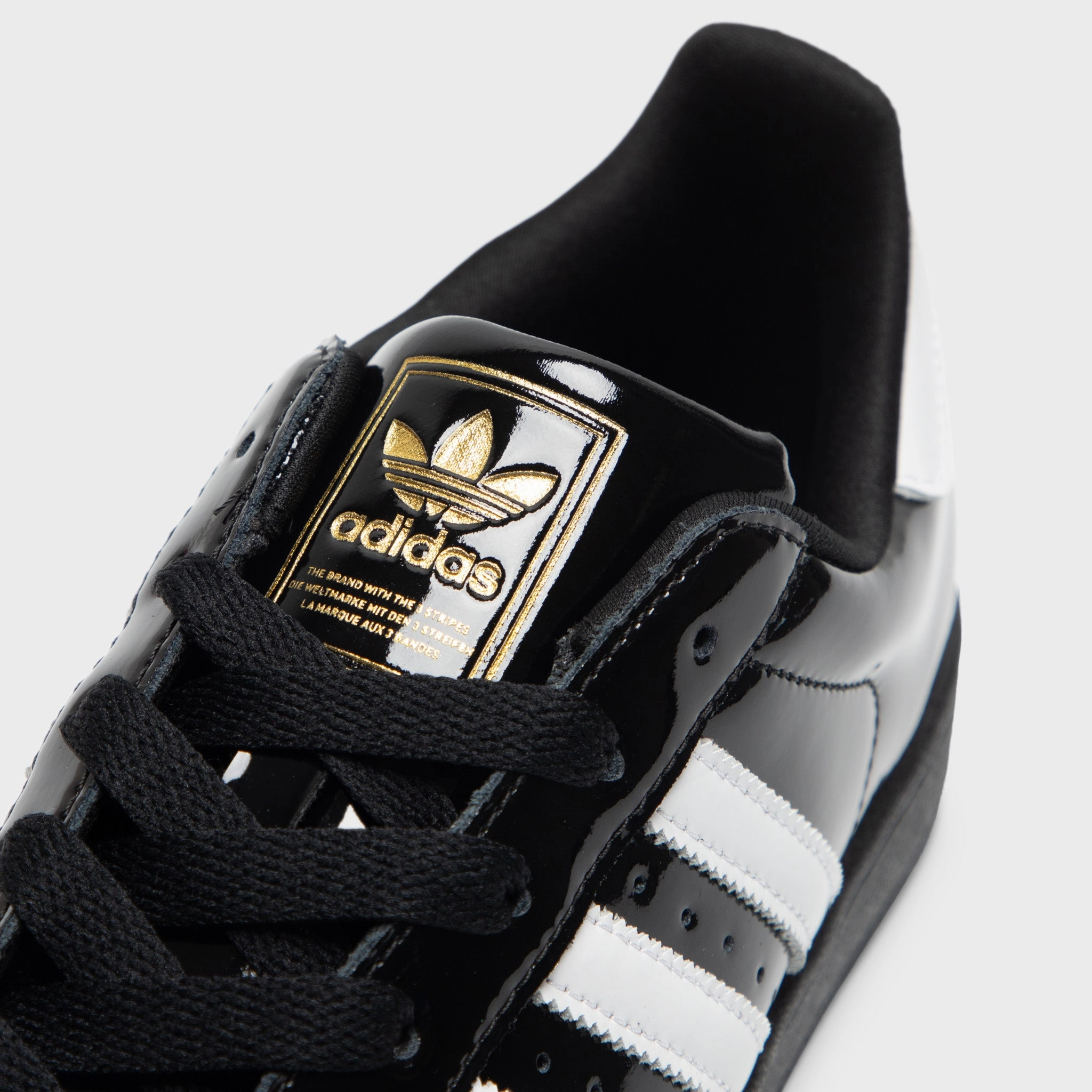 adidas Women's Superstar II Core Black / White - Gold Metallic Flexible Design