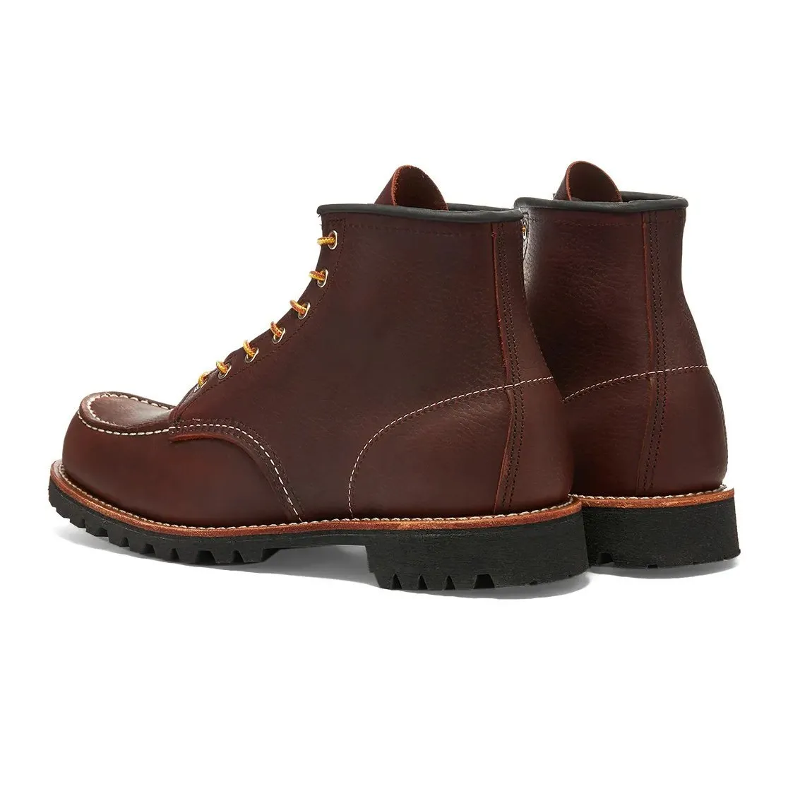 Red Wing Men's Roughneck 8146 Classic Moc Briar Brown Leather Breathable Support Neutral Colors